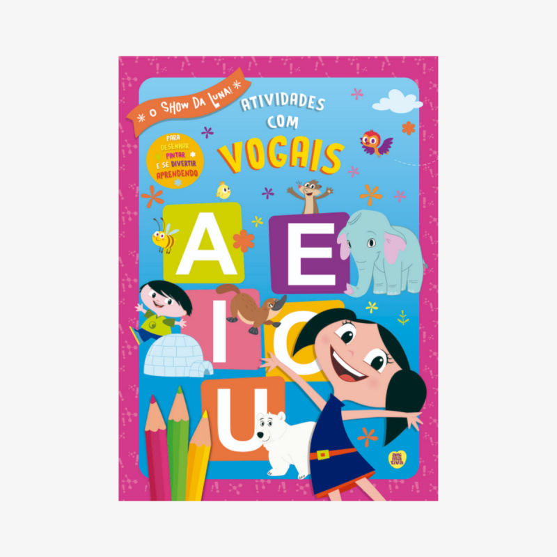 Caderno de Alfabetização Vogais Luna 24 Fls