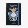 Caderno Brochura Pequeno Alice no País das Maravilhas Azul 96 Fls c/ Elástico A5