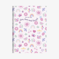 Caderno Brochura Arco-Íris Capa Dura 80 Fls