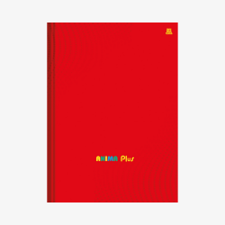 Caderno Brochura Anima Plus Vermelho Capa Dura 96 Fls