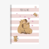 Caderno Brochura Pequeno Capycuties Capivara C/ Adesivos Capa Dura 80 Fls