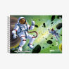 Caderno Cartografia e Desenho Espaço Astronauta Espiral 60 Fls