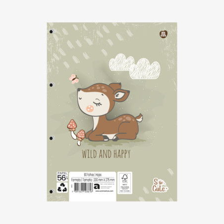 Caderno Escolar So Cute Fofo 1 Matéria 80 Fls