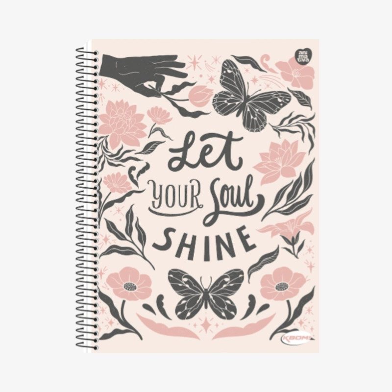 Caderno Pequeno KBOM Espiral -  Capa Dura 96 Fls Feminino