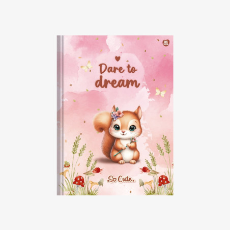 Caderno Brochura Pequeno So Cute Fofo - Capa Dura 80 Fls