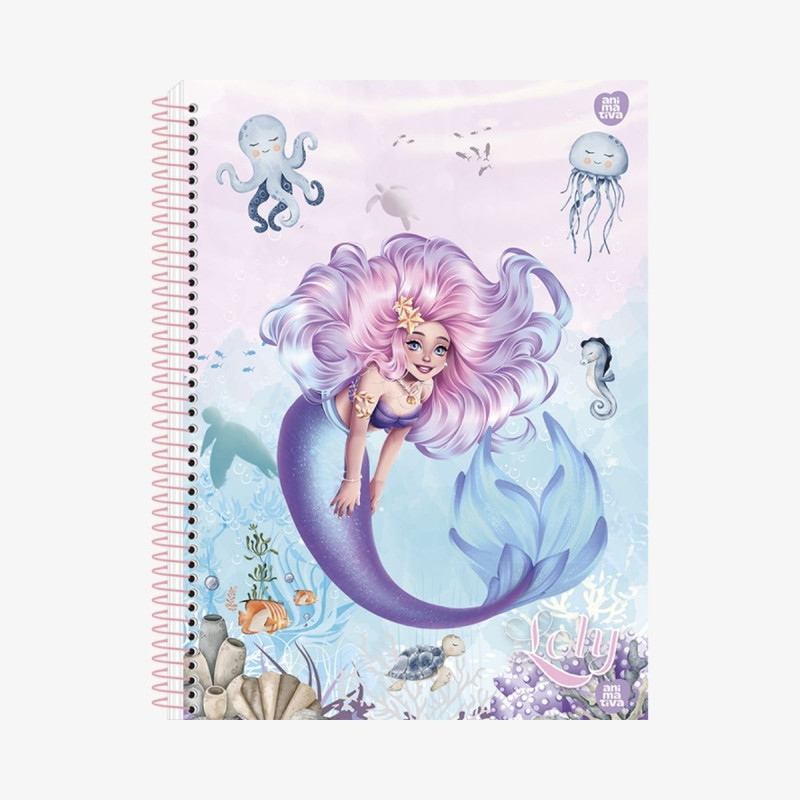 Caderno Universitário Loly Feminino Capa Dura 1 Matéria 80 Fls