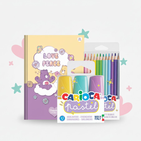 Kit Escolar Candy Colors: Ursinhos Carinhosos
