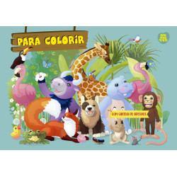 BOX BICOLOR KIT ESCOLAR ANIMAIS CARIOCA